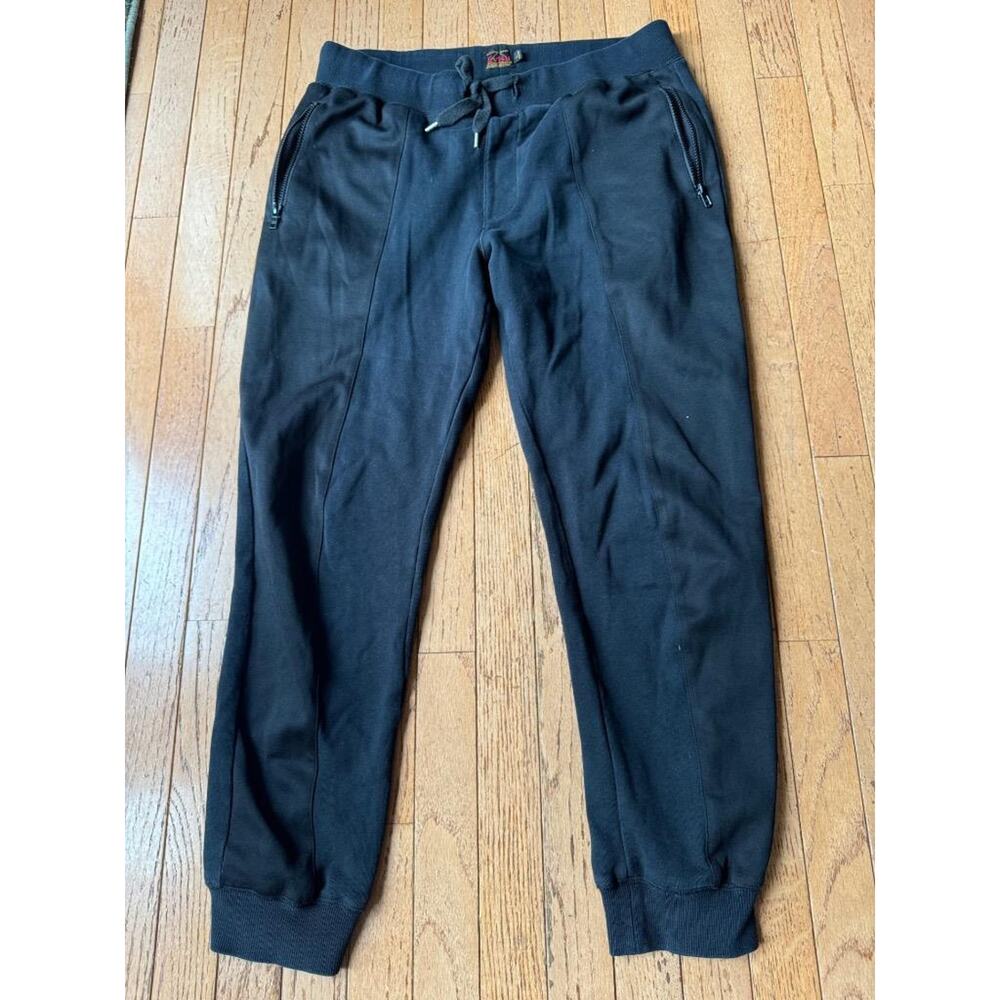 EVISU mens black sweat size large